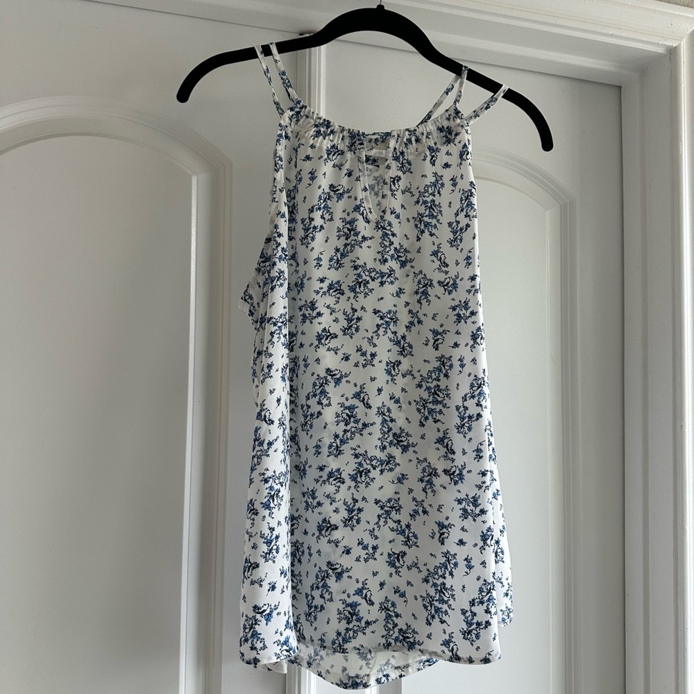 White and Blue floral blouse!